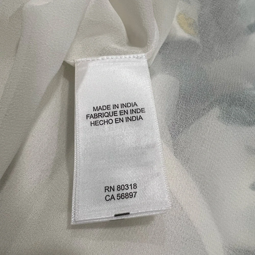 Lucky Brand Natalie Floral Slip Midi Dress in teal, green, white, size M - Picture 10 of 12